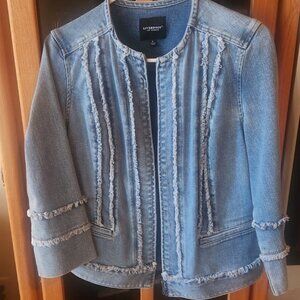 Women’s Liverpool Los Angeles Frayed Denim Jacket Size Small